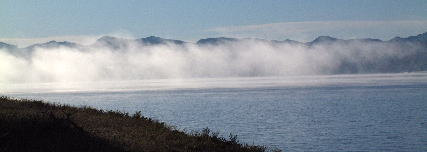 The Yellowstone Lake in the morning